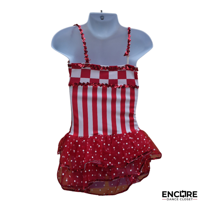 Checkered Chic Red & White Leotard