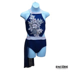 Blush & Navy Elegance  leotard