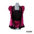 Pink and Black Character Costume with Puff Sleeves  leotard