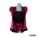 Pink and Black Character Costume with Puff Sleeves  leotard