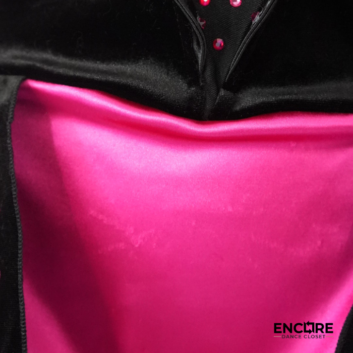 Pink and Black Character Costume with Puff Sleeves  leotard
