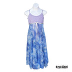 Purple Leotard with Blue Tie-Dye Mesh Skirt  leotard