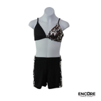 Black & Rose Gold Sequin Two-Piece Costume  two piece