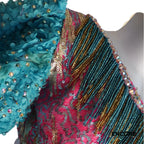Aqua Fringe & Feather Finesse  two piece