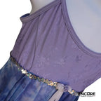 Purple Leotard with Blue Tie-Dye Mesh Skirt  leotard