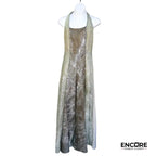 Olive Green and White Taffeta Unitard with Culottes  unitard