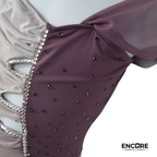 Mauve Asymmetrical Dress with Rhinestone Detail  dress