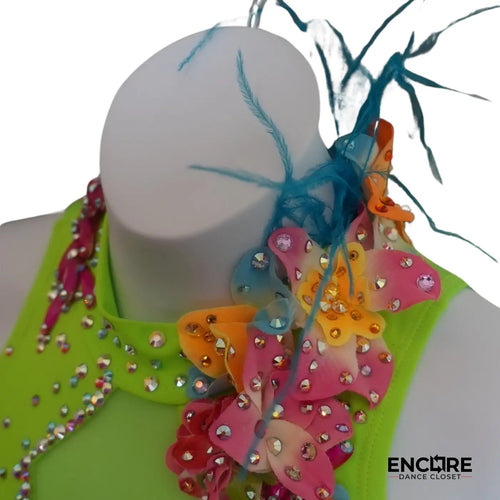 Tropical Glam Fringe Costume  leotard