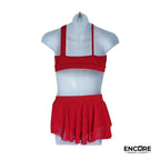 Radiant Red Keyhole Two-Piece  two piece