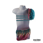 Aqua Fringe & Feather Finesse  two piece