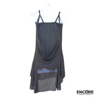 Black Leotard with Sparkling Mesh Overlay  dress