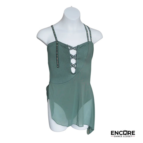 Elegant Sage Green Leotard - dance dress