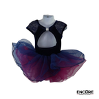 Navy & Magenta Lace Tutu Dress with Floral Detail  dress
