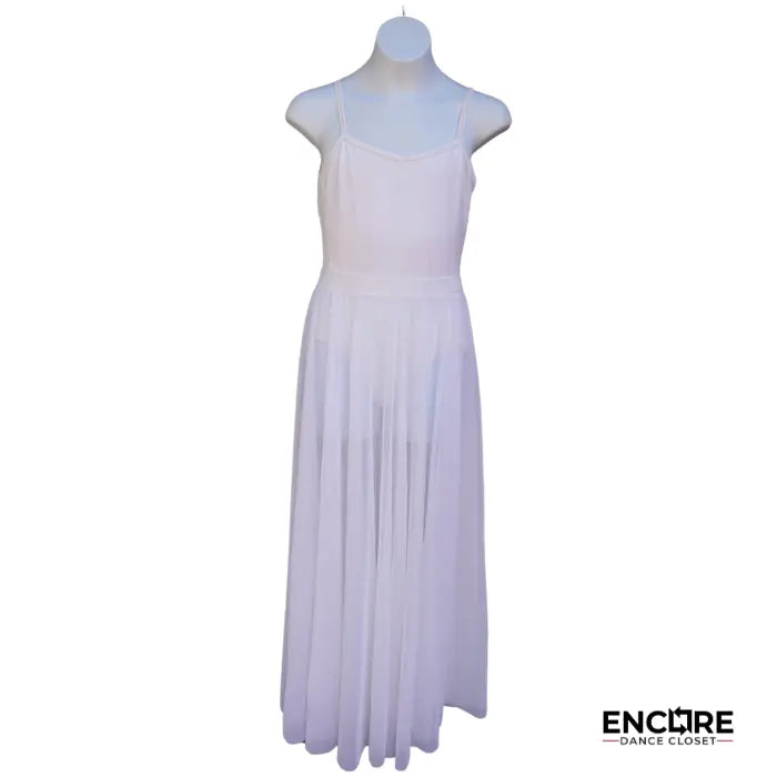 White Leotard with Mesh Skirt  dress