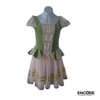 Green Ballet Dress with Blush Tulle Skirt and Lace Detail  dress