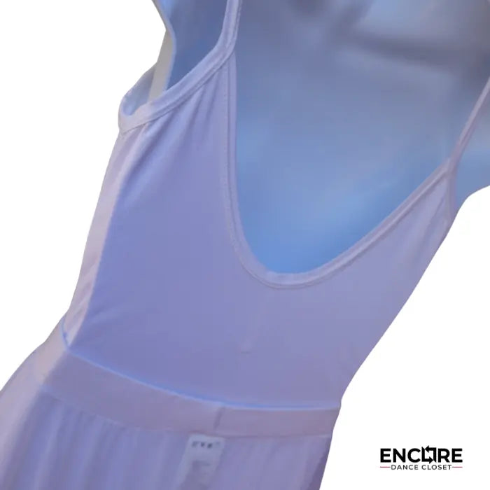 White Leotard with Mesh Skirt  dress