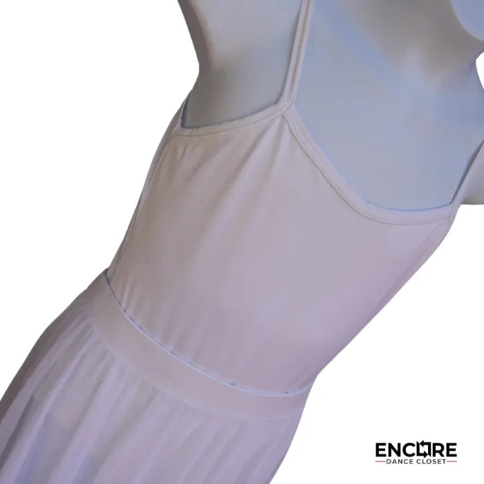 White Leotard with Mesh Skirt  dress