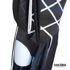 Black Leotard Dress with White Piping  dress