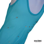 Turquoise Mesh Tunic with Rhinestones  dress