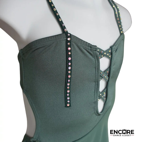 Elegant Sage Green Leotard - dance dress