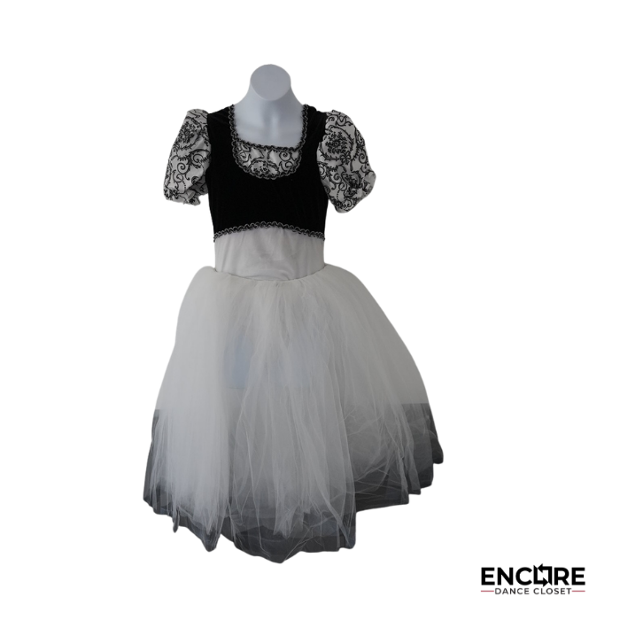 Classic Black & White Ballet Dress  dress