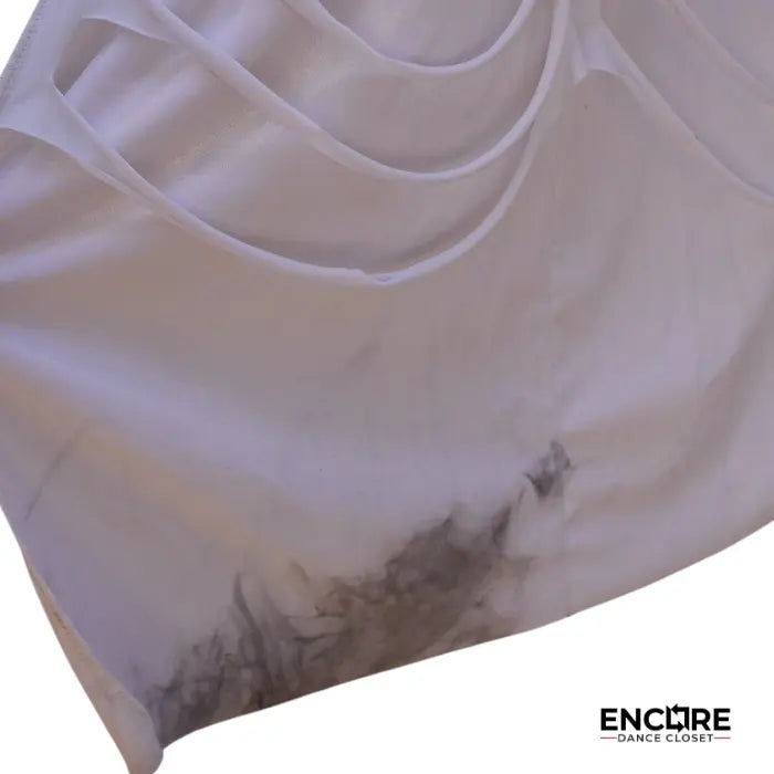 White Distressed Long Dress with Tears  dress