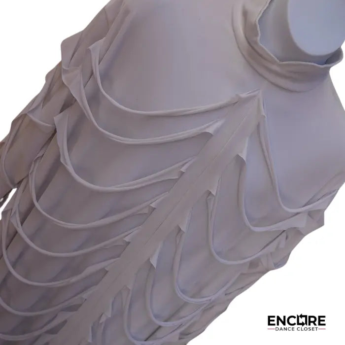 White Distressed Long Dress with Tears  dress