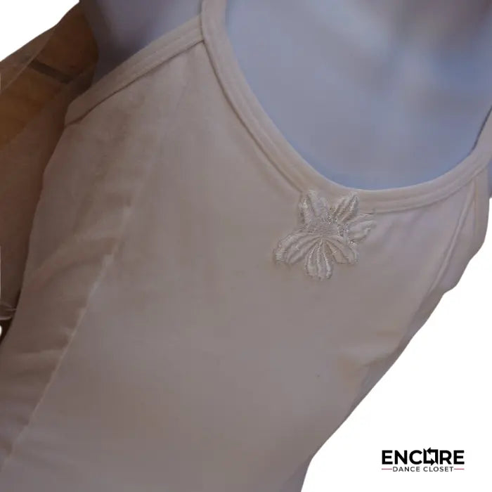 White Cotton Leotard with Shimmery Tulle Skirt  dress