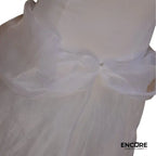 White Cotton Leotard with Shimmery Tulle Skirt  dress