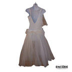 White Cotton Leotard with Shimmery Tulle Skirt  dress