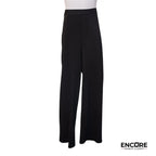 Black Straight-Leg Pants with Faux Pocket  pants