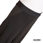 Black Straight-Leg Pants with Faux Pocket  pants