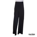 Black Straight-Leg Pants with Faux Pocket  pants