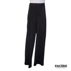 Black Straight-Leg Pants with Faux Pocket  pants