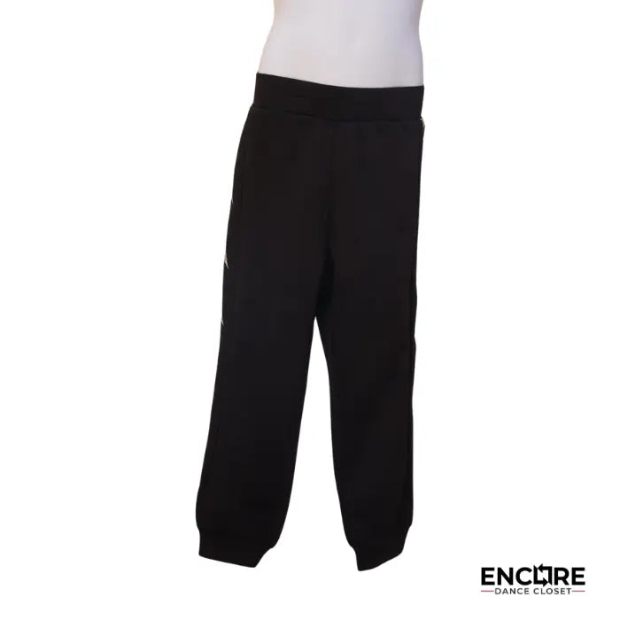 Black Sweatpants with Silver Bolt Accents  pants