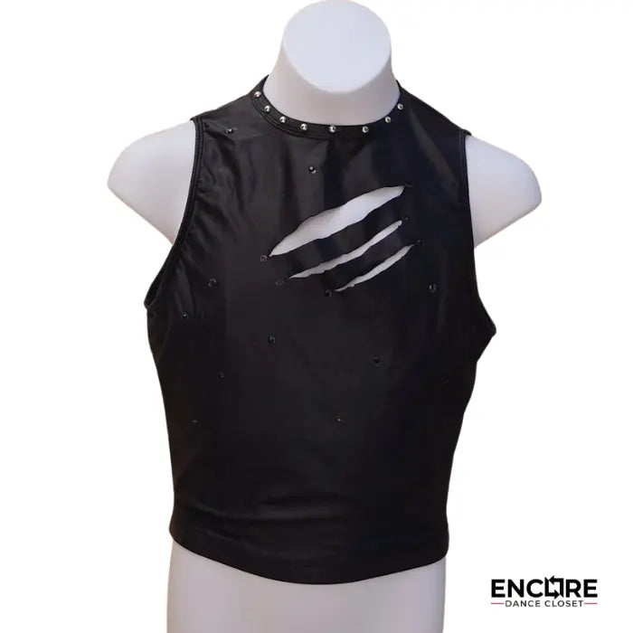 Studded Square-Cut Sleeveless Top  top