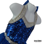 Royal Blue Sequin Tutu Dress with Bow Back  dress