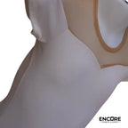 White Velvet Leotard with Mesh Top  leotard