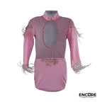 Blush Pink Feathered Lyrical Leotard  leotard