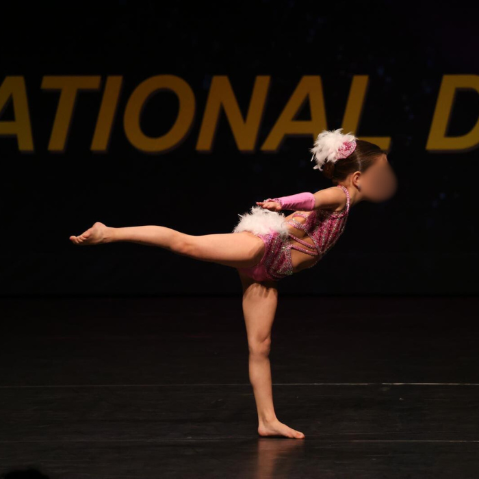 Sparkly Pink Feathered Leotard