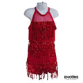 Red Rhythm Fringe  biketard