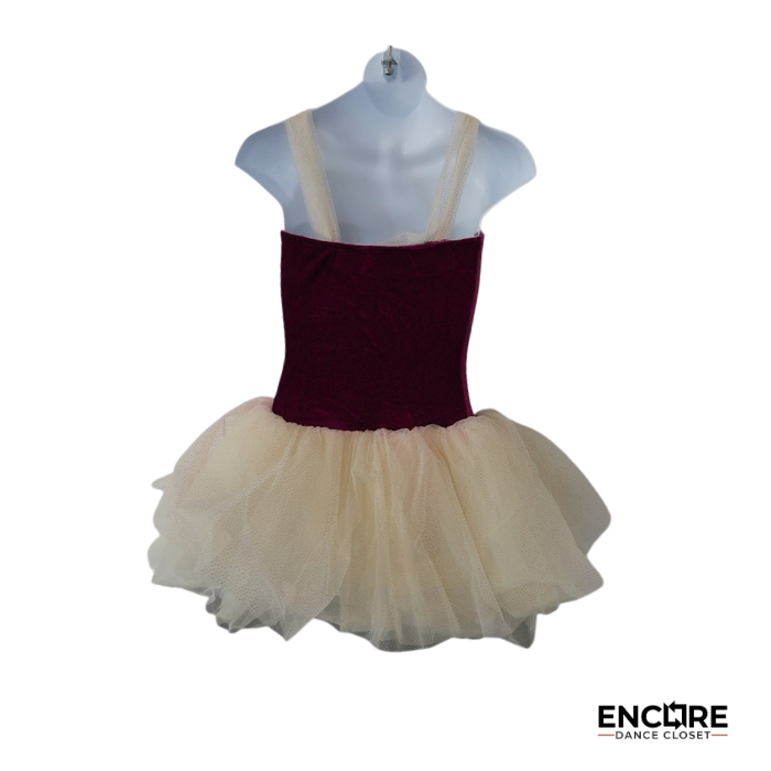 Burgundy Velvet Ballet Tutu  dress