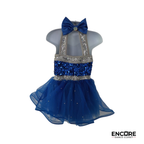 Royal Blue Sequin Tutu Dress with Bow Back  dress