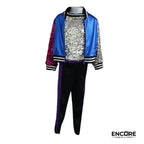 Electric Energy Sequin Bomber Dance Costume  two piece
