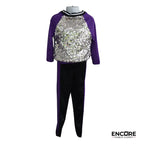 Electric Energy Sequin Bomber Dance Costume  two piece