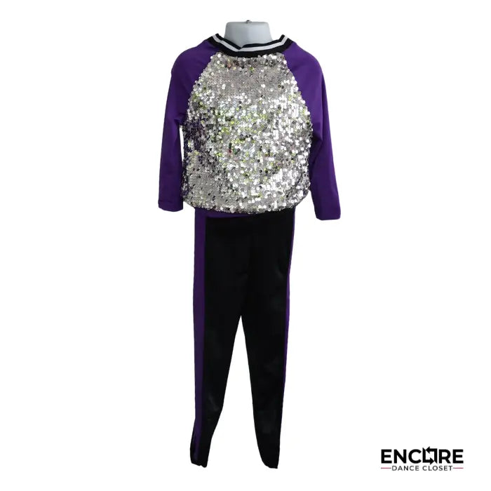 Electric Energy Sequin Bomber Dance Costume  two piece