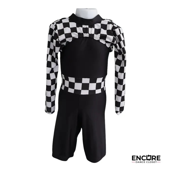Finish Line Fierce Checkered Costume  biketard