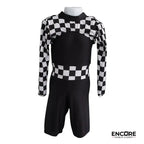 Finish Line Fierce Checkered Costume  biketard