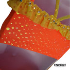 Bright Orange and Yellow Ruffle Costume  two piece