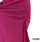 Long Red Lycra Dress with Side Slit  dress